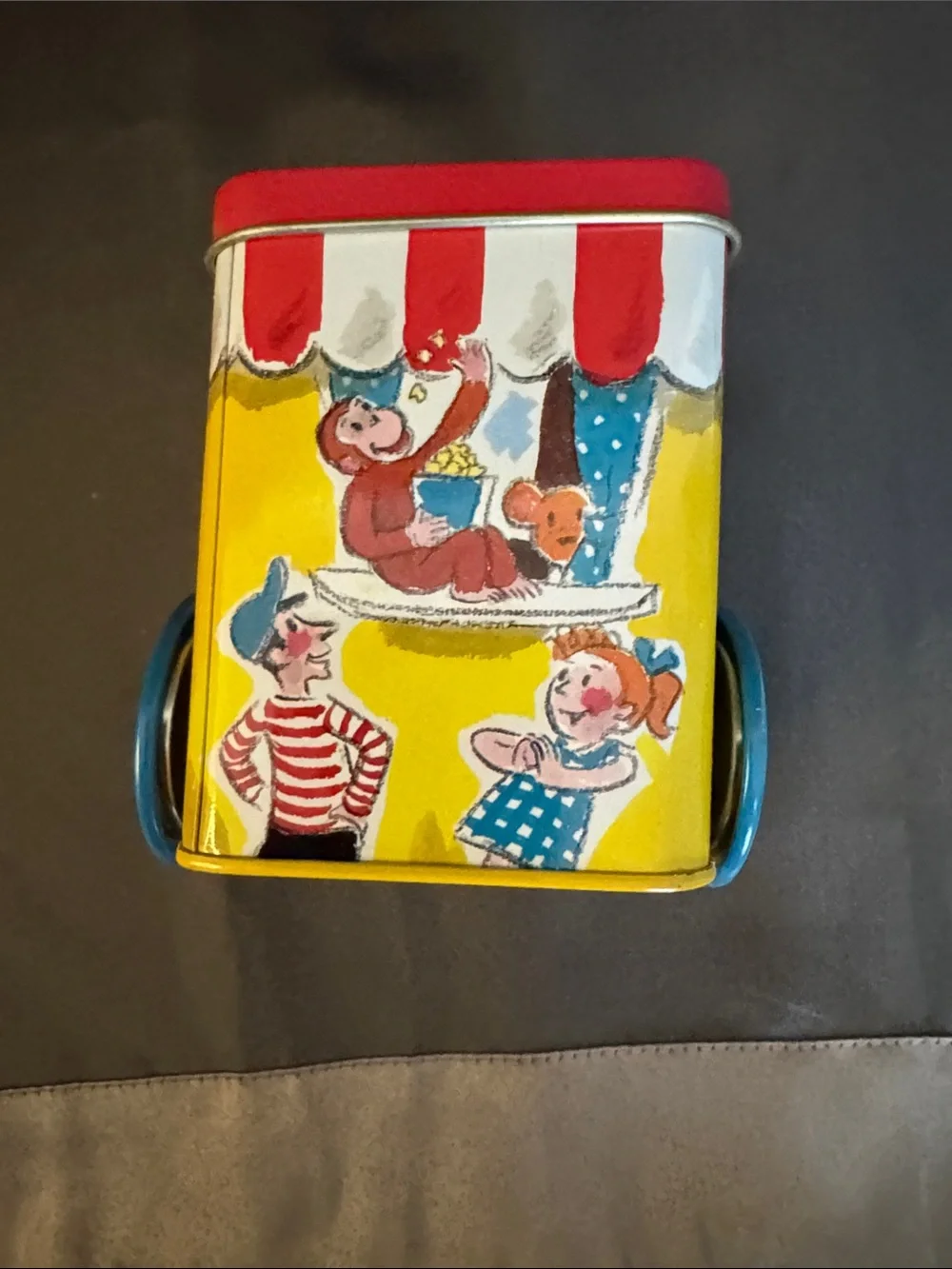 Curious George Circus Tin Toy Box - Yellow & Red